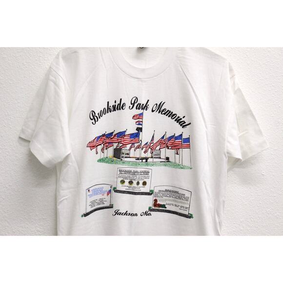 Vintage Brookside Park Memorial to Veterans T Shirt Large - Picture 2 of 7